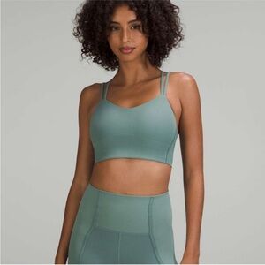 Lululemon Like a Cloud Ribbed Longline Bra *Light Support B/C Cup Tidewater Teal